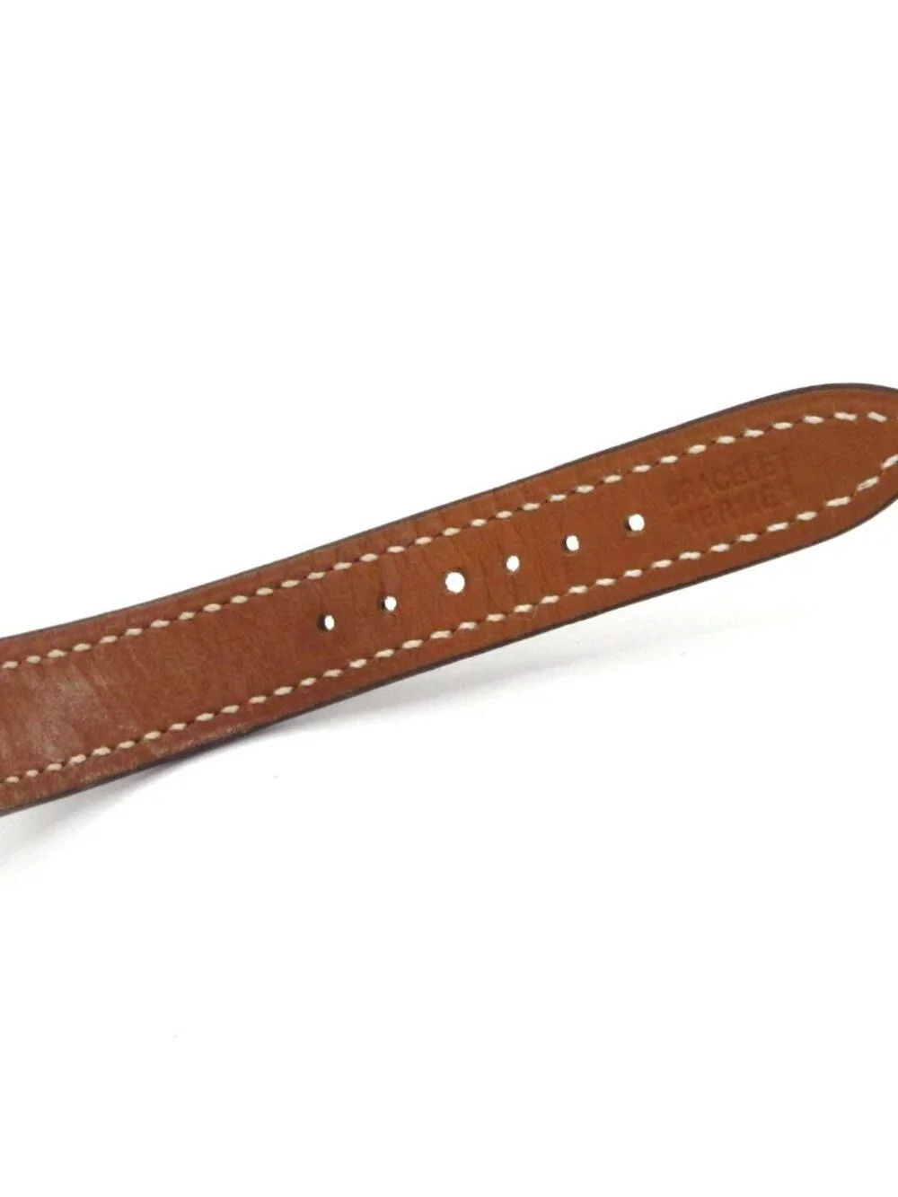 Hermes Watch Cape God Leather Strap Silver